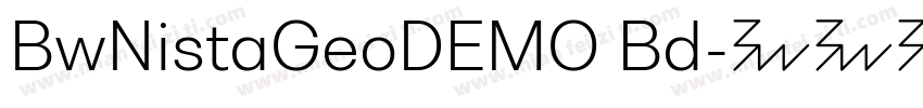 BwNistaGeoDEMO Bd字体转换